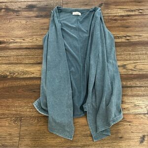 C’isa Sleeveless Blue Open Waterfall Vest Small EUC Casual Lightweight